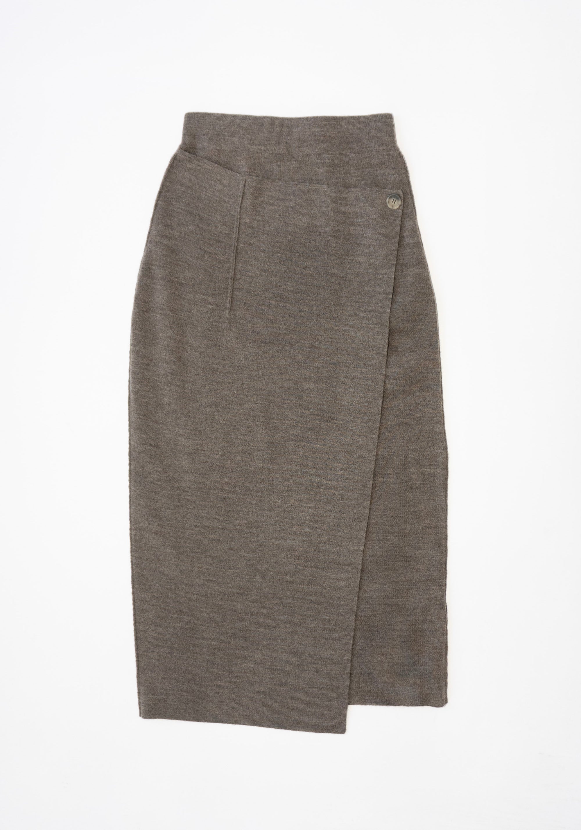 Lauren Manoogian Double Knit Blanket Skirt in Cinder