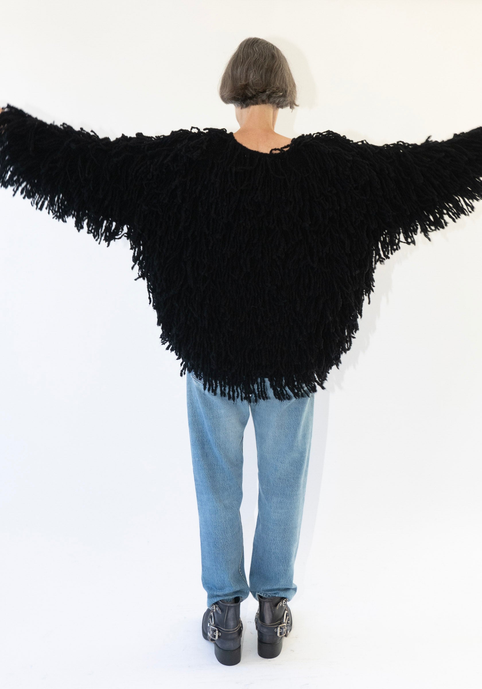 Gabin Round Neck Sweater in Black