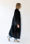 Siba Long Shearling Coat in Black