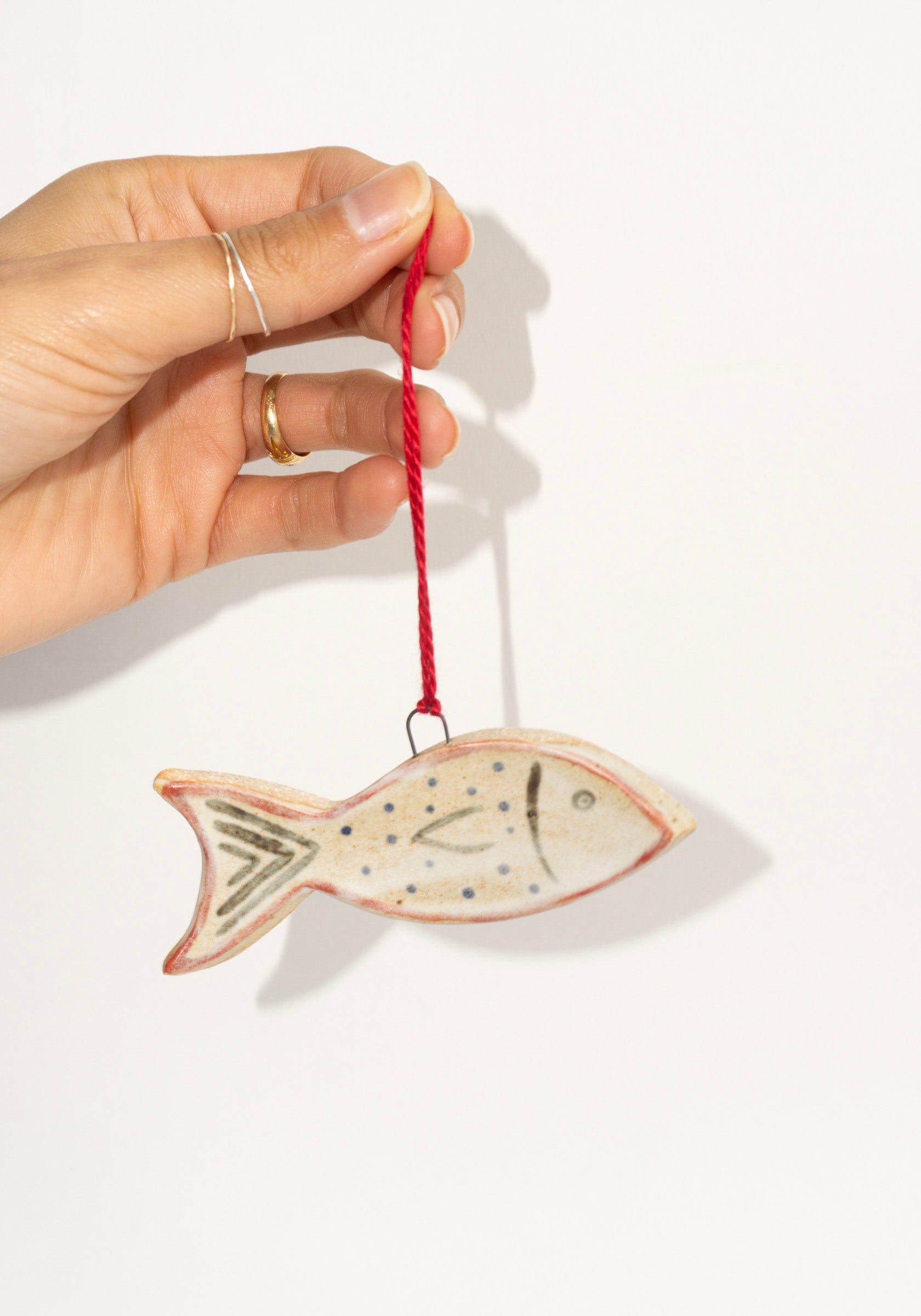 Hand-painted Ceramic Fish Ornament