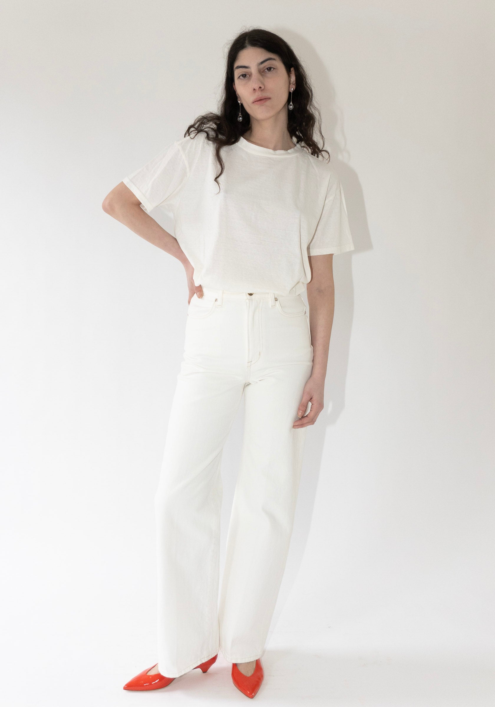Ruadh Quinn Selvedge Jean in White