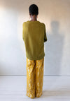 Silk Brocade Boxing Pant in Yellow