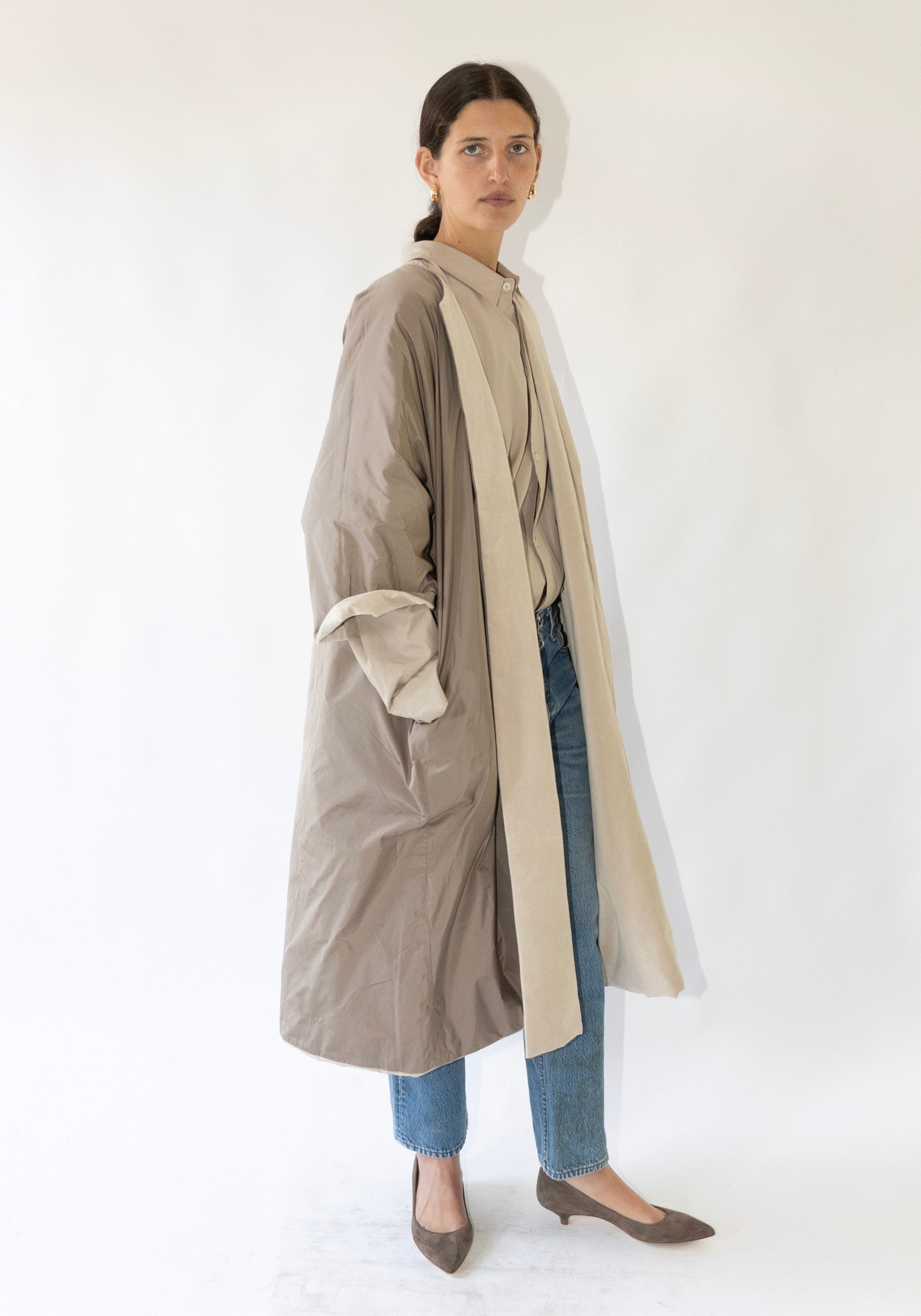 Carola Reversible Padded Coat in Shell