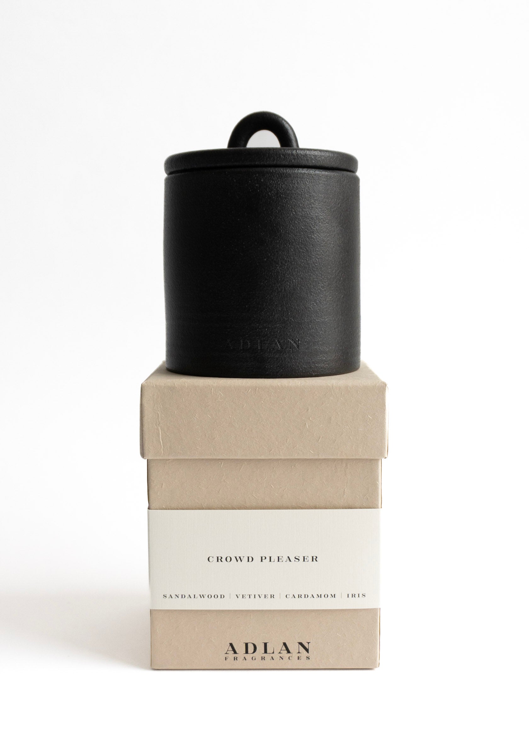 Graphite Stoneware Candle in Crowd Pleaser