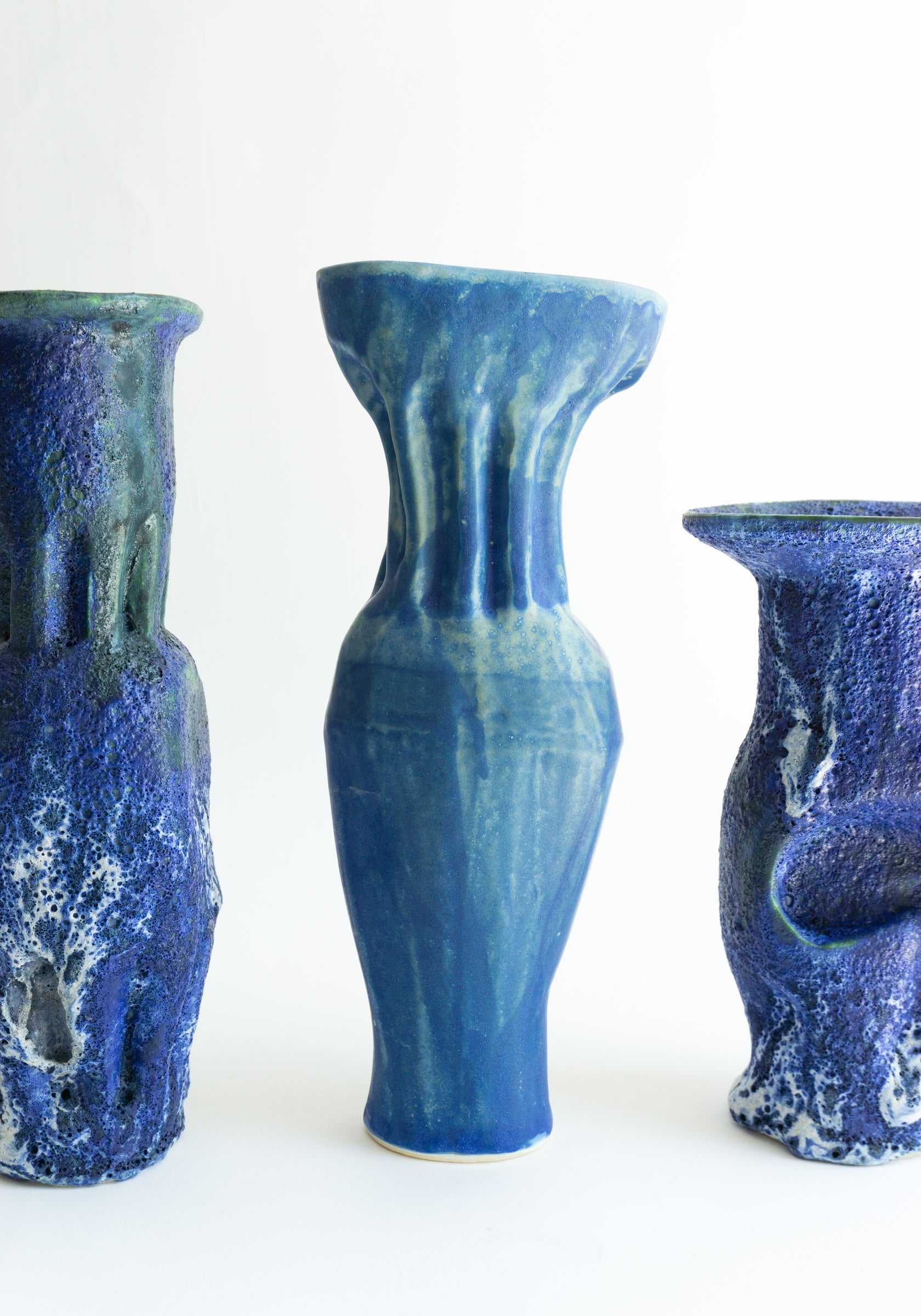 ANK Studios Blue Column Vase