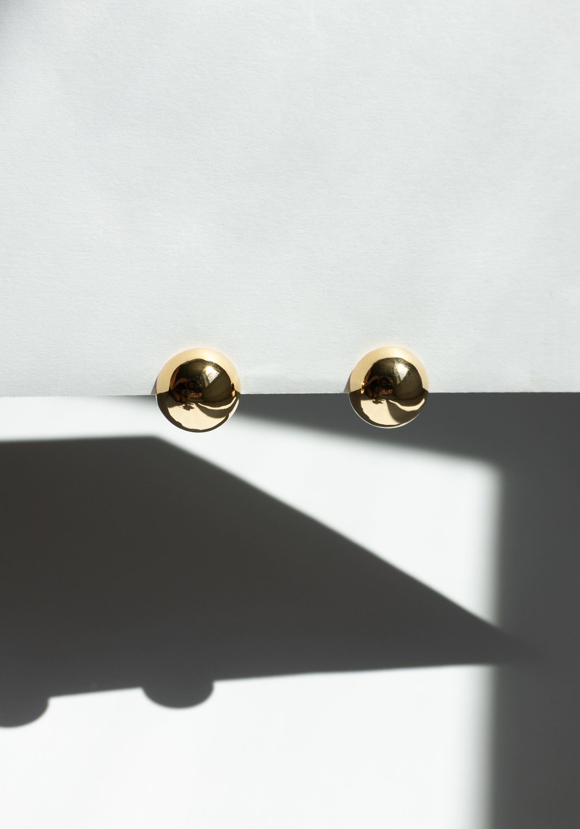 Annika Inez Hemisphere Earrings in Gold