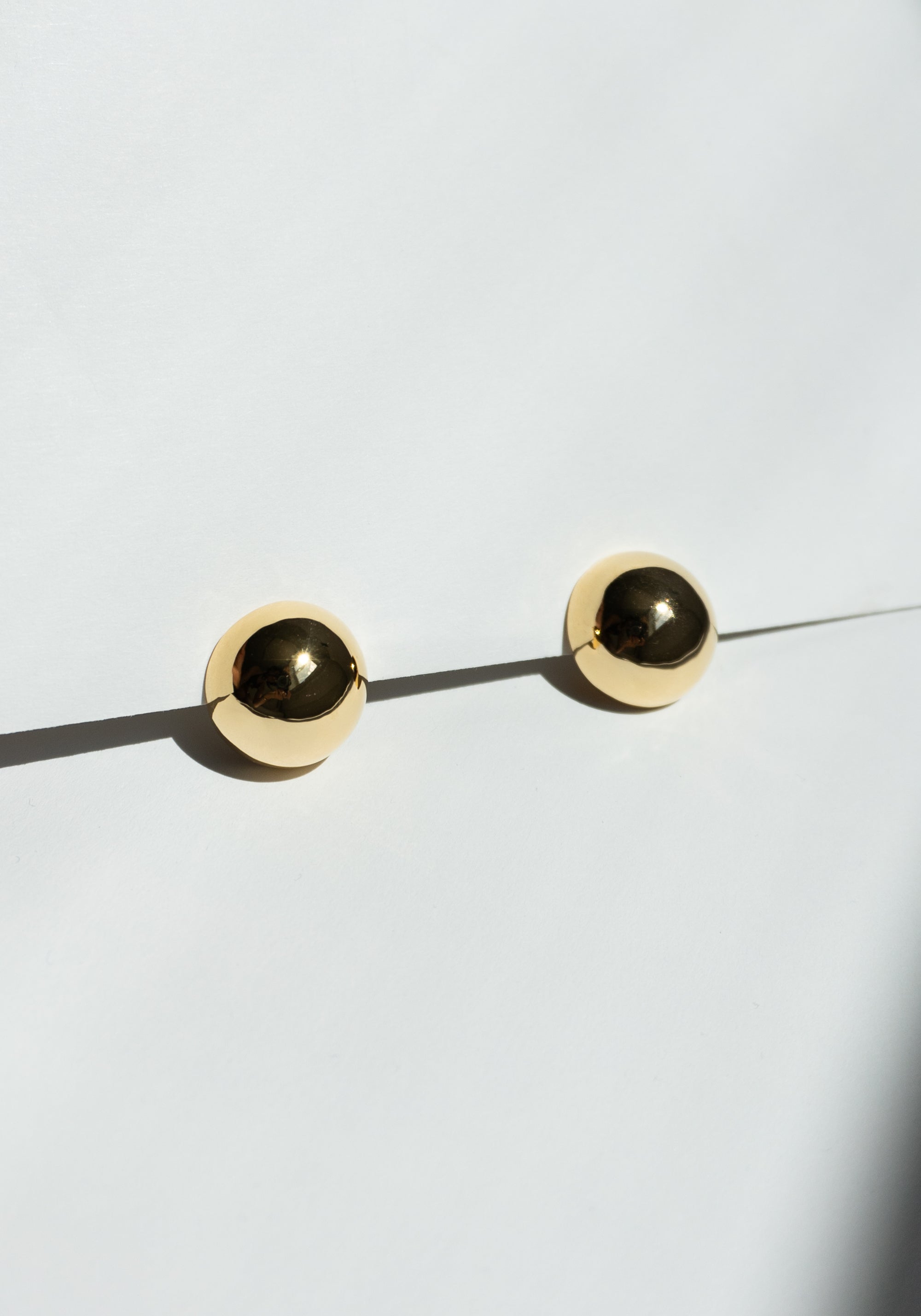 Annika Inez Hemisphere Earrings in Gold