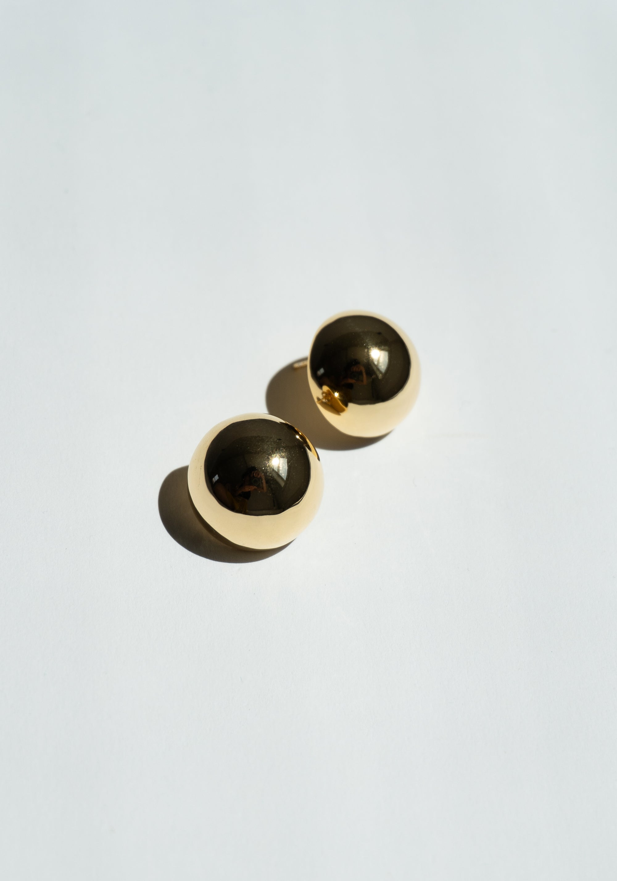 Annika Inez Hemisphere Earrings in Gold