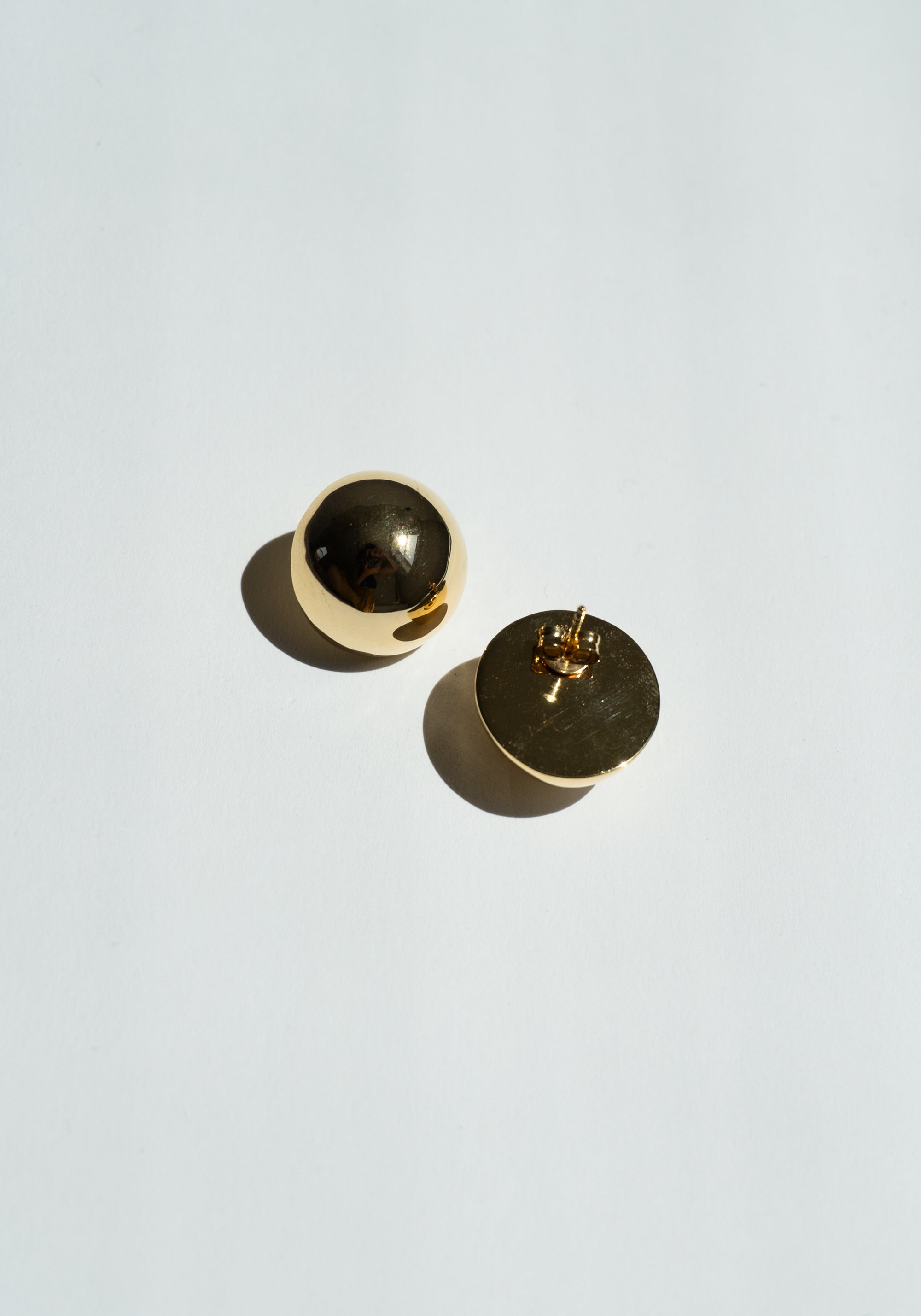 Annika Inez Hemisphere Earrings in Gold