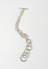 Wide Tapered Linked Bracelet in Silver