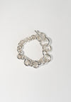 Wide Tapered Linked Bracelet in Silver