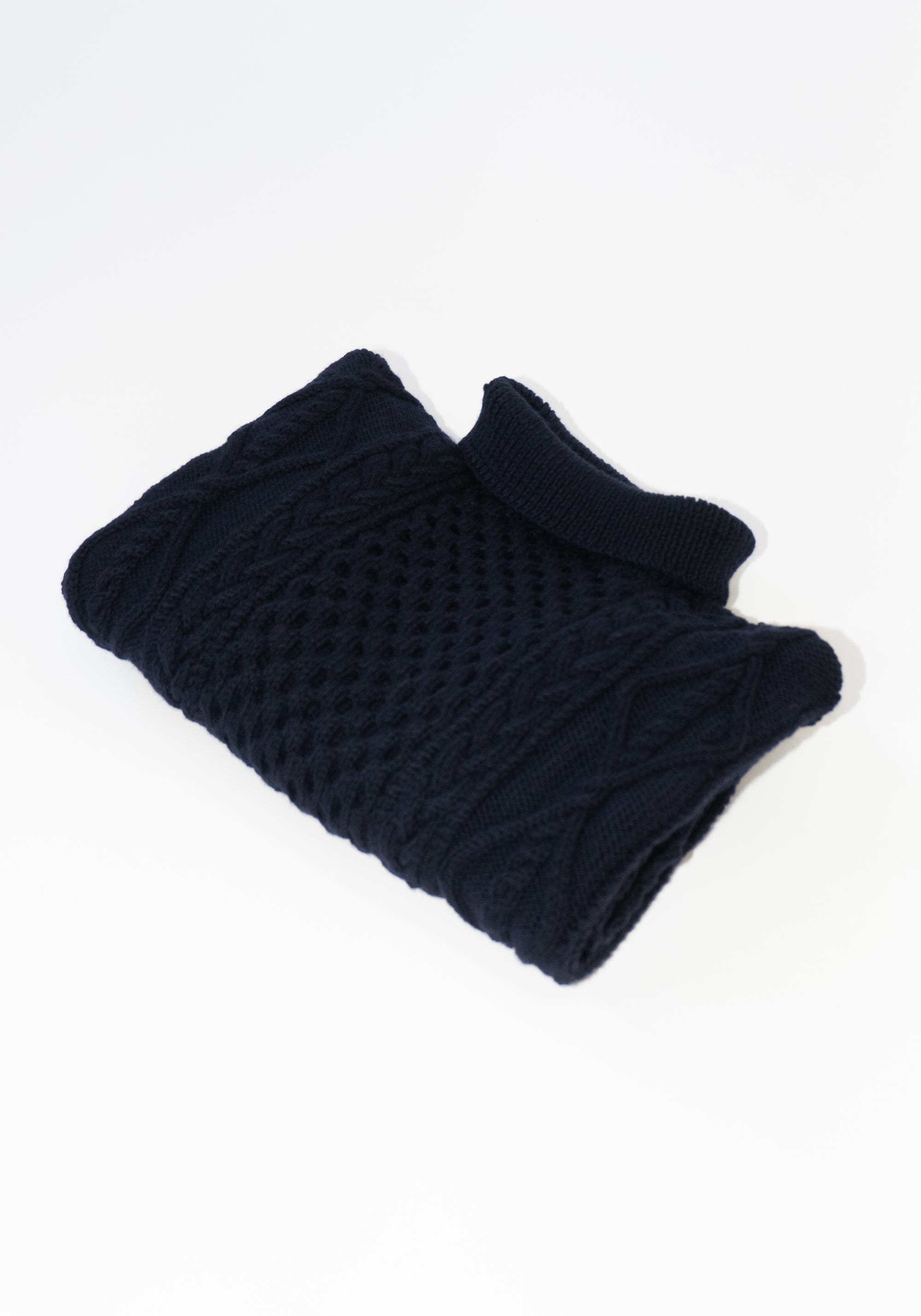 Auntie Oti Fisherman Sweater in Midnight