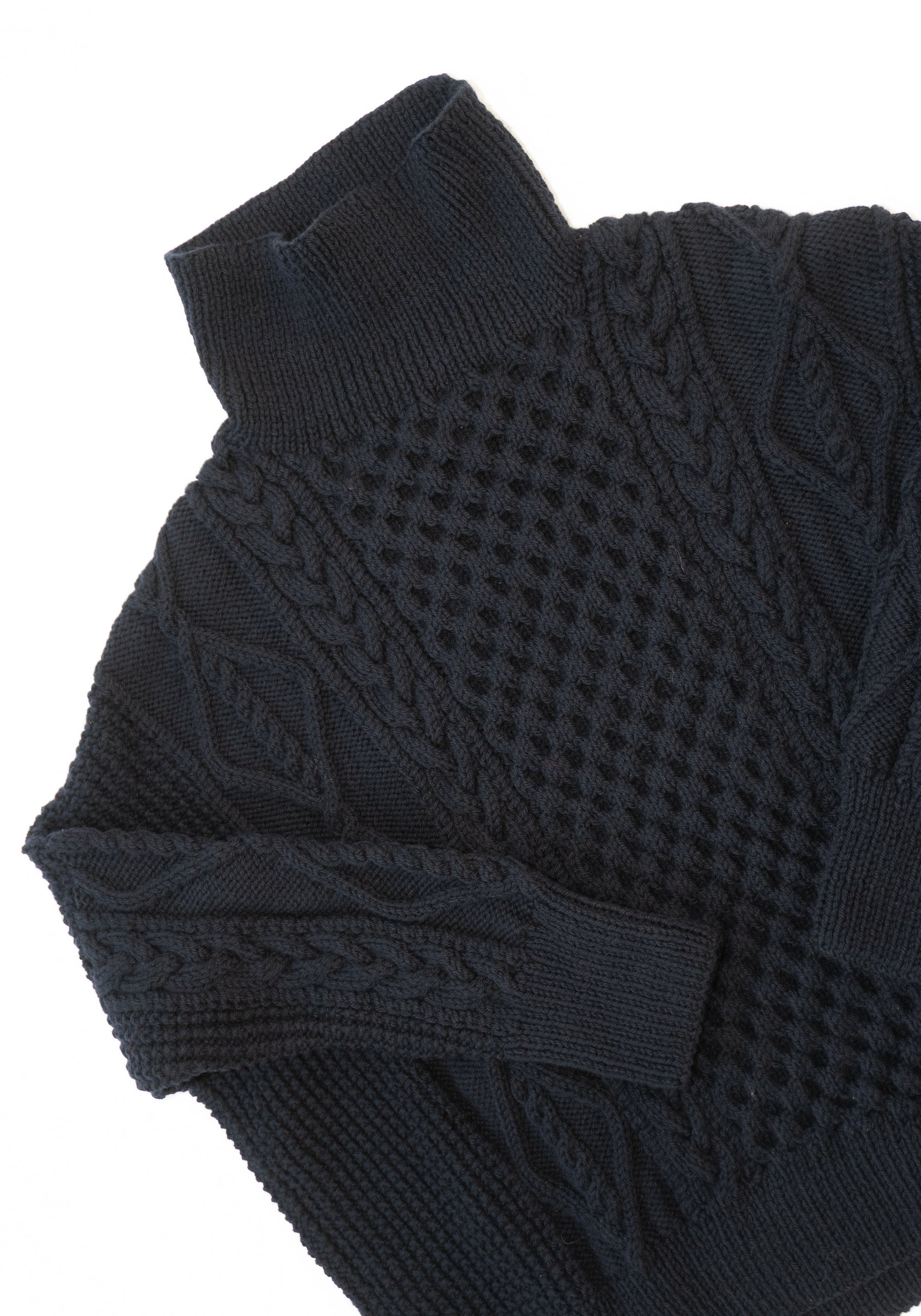 Auntie Oti Fisherman Sweater in Midnight