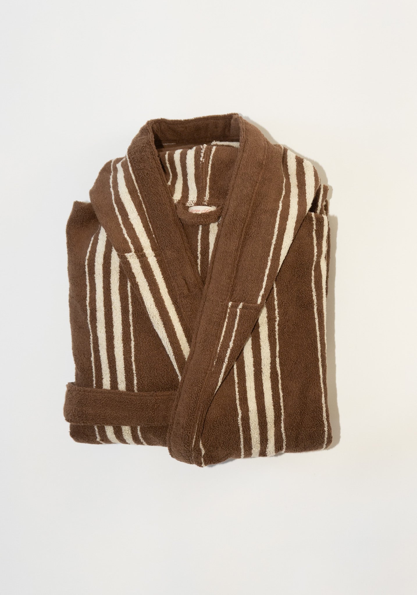 Autumn Sonata Charlotte Bathrobe in Cocoa Stripe