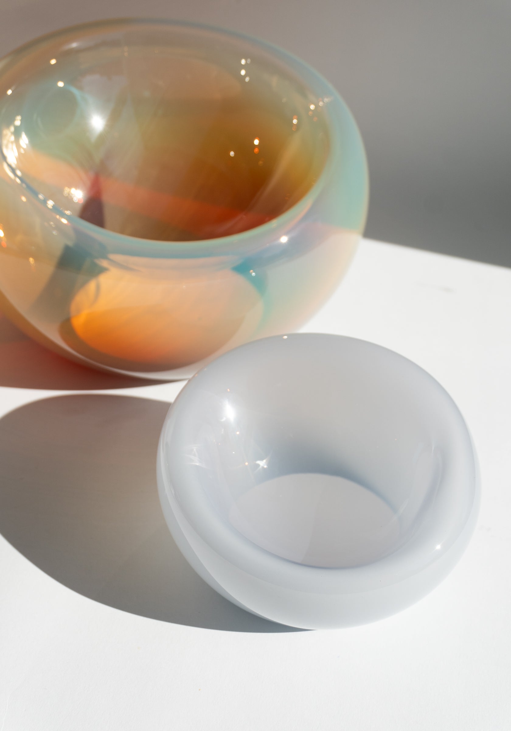 Caldera Vessel in Opal Blue and Grey