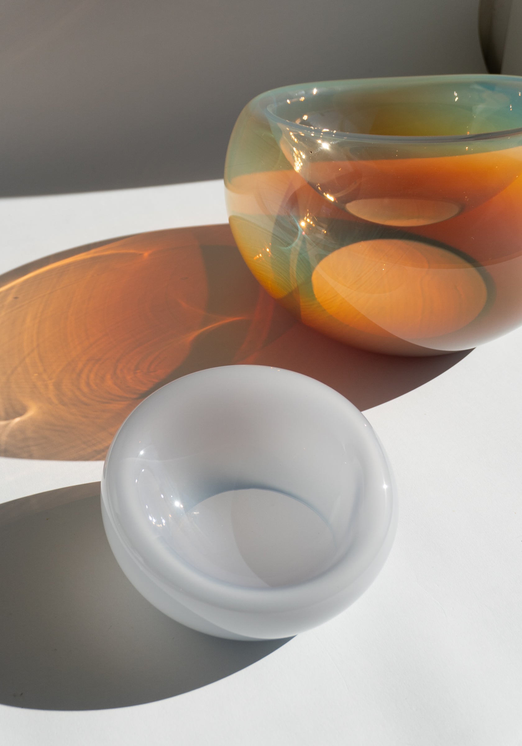 Caldera Vessel in Opal Blue and Grey