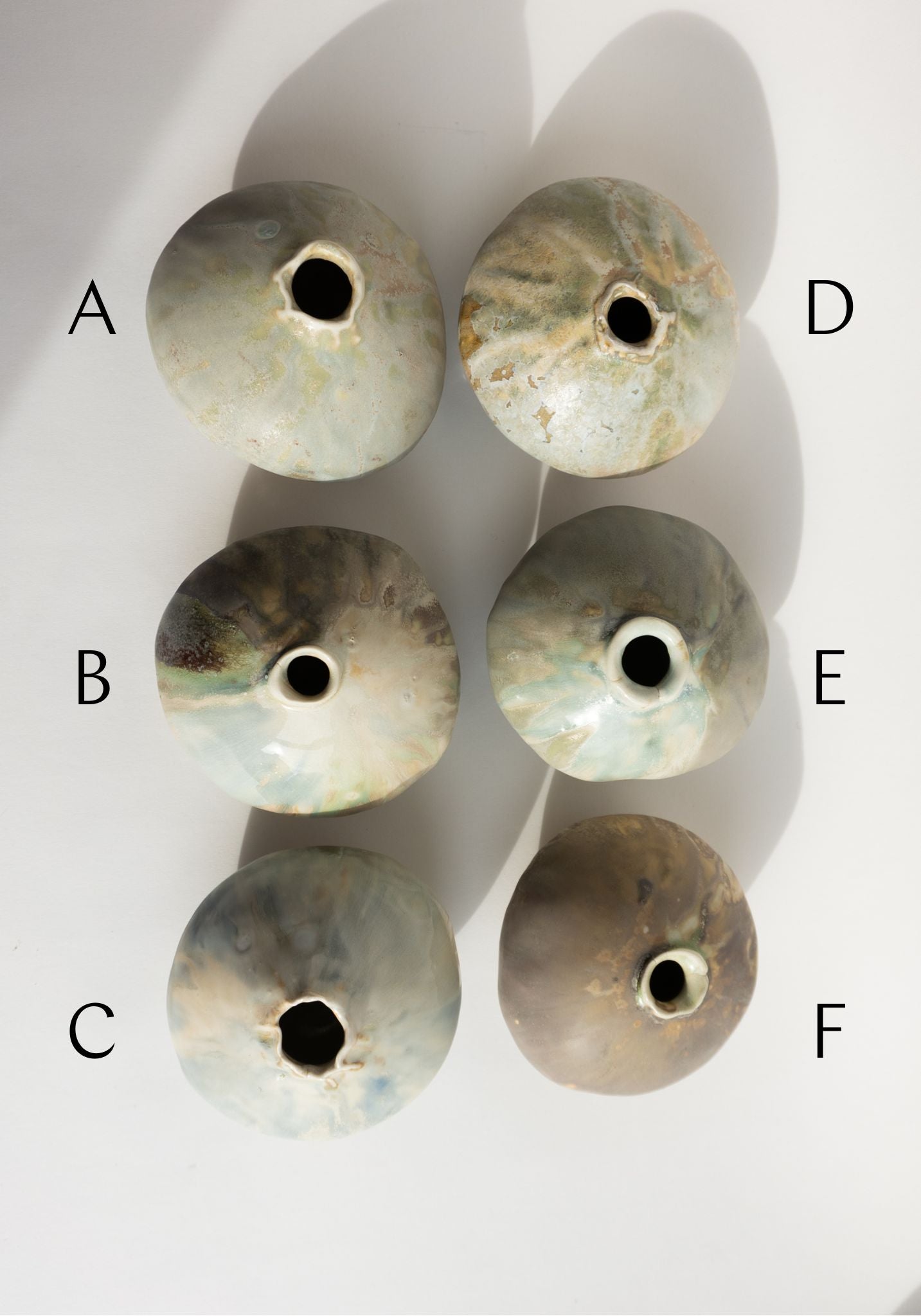 Mondays Ceramics Mini Moon Vases in Soda-Fired Porcelain