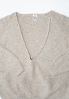 Baserange Sour V Neck Top in Ingra Sand