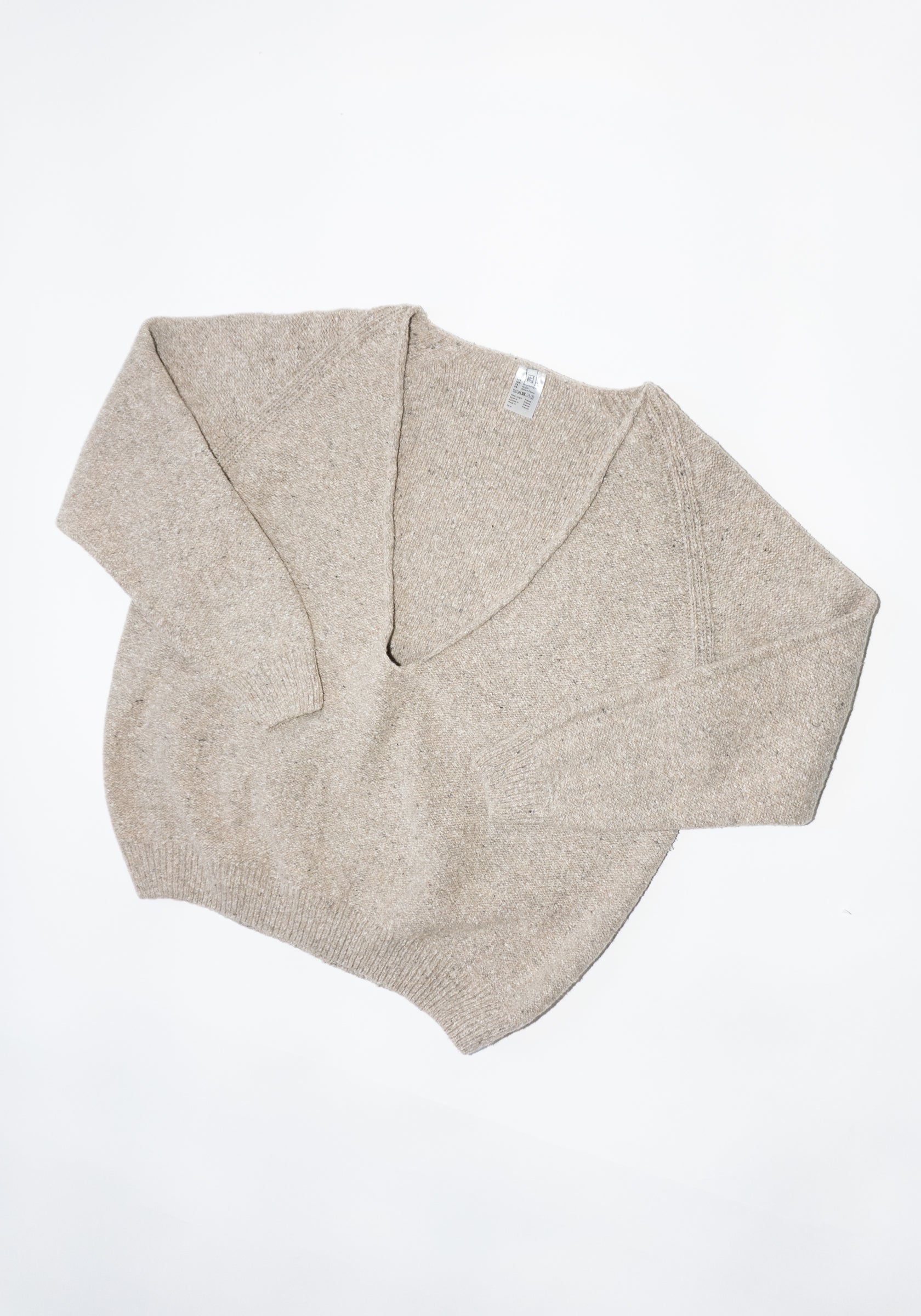 Baserange Sour V Neck Top in Ingra Sand