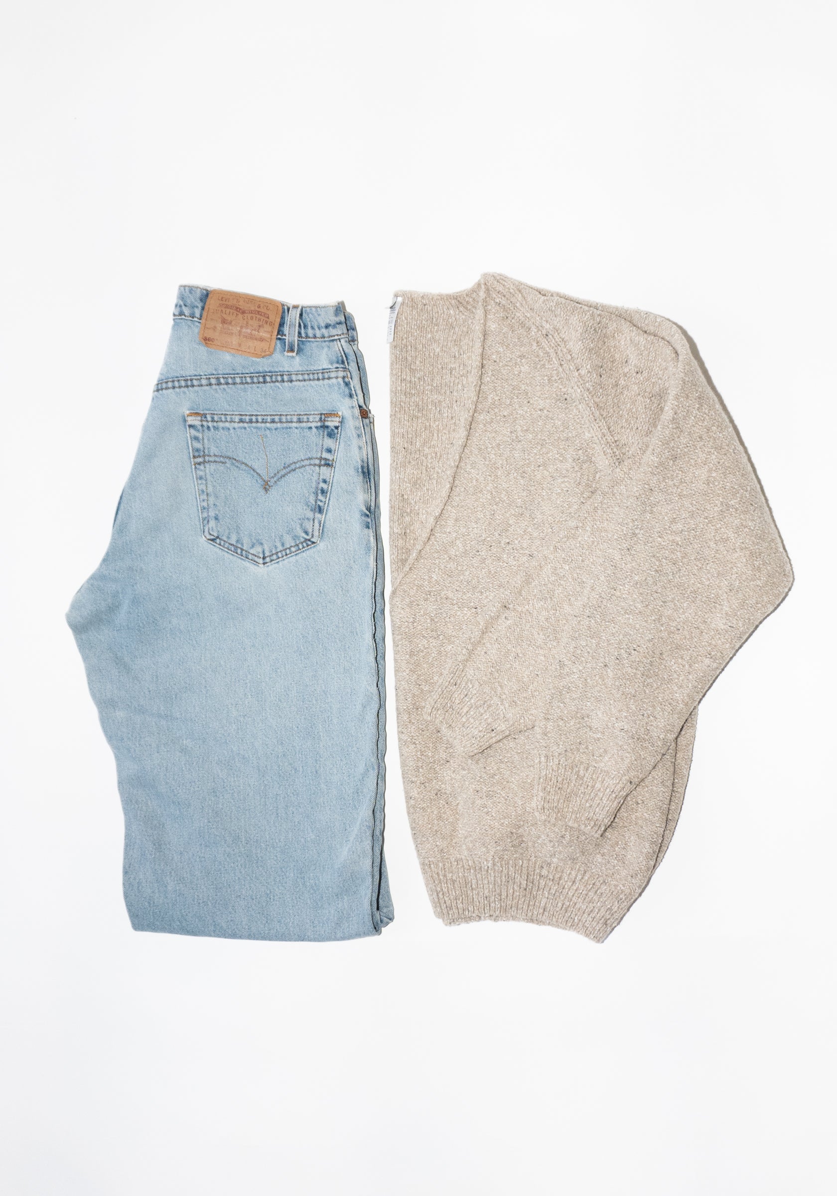 Baserange Sour V Neck Top in Ingra Sand