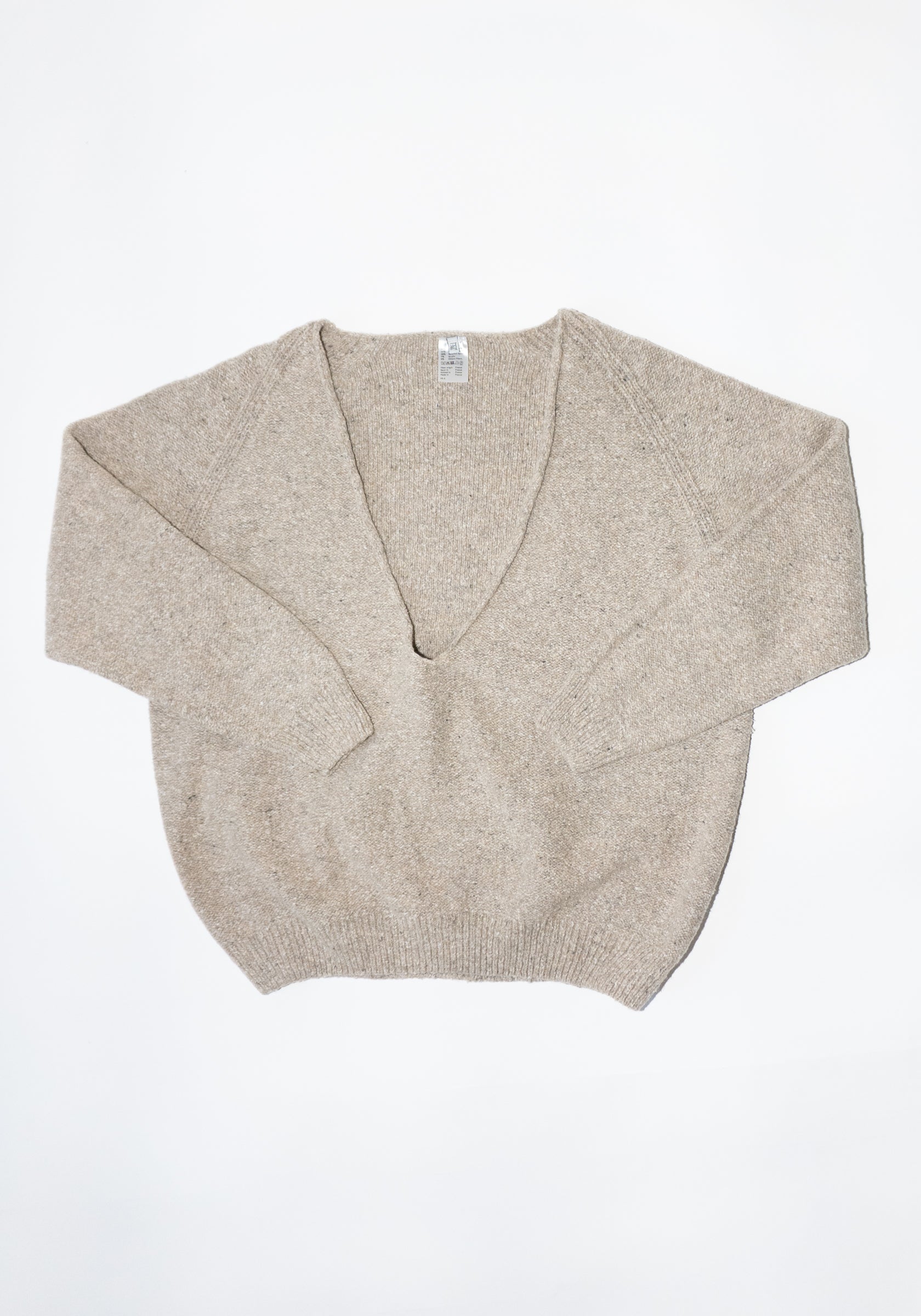 Baserange Sour V Neck Top in Ingra Sand