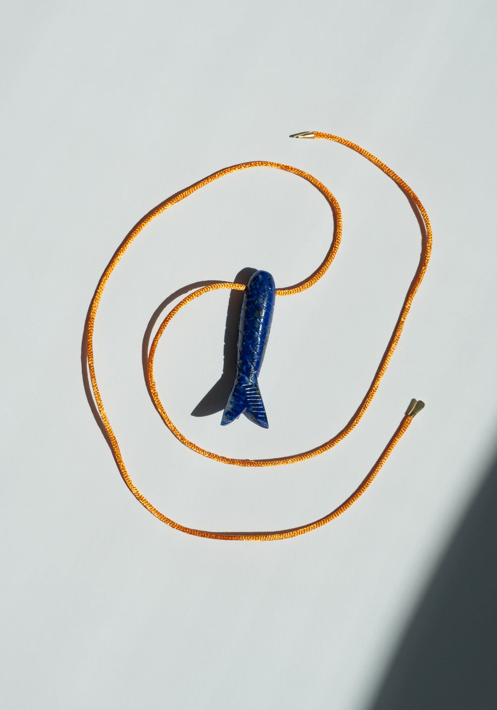 Blooming Dreamer Lapis Fish Pendant Necklace