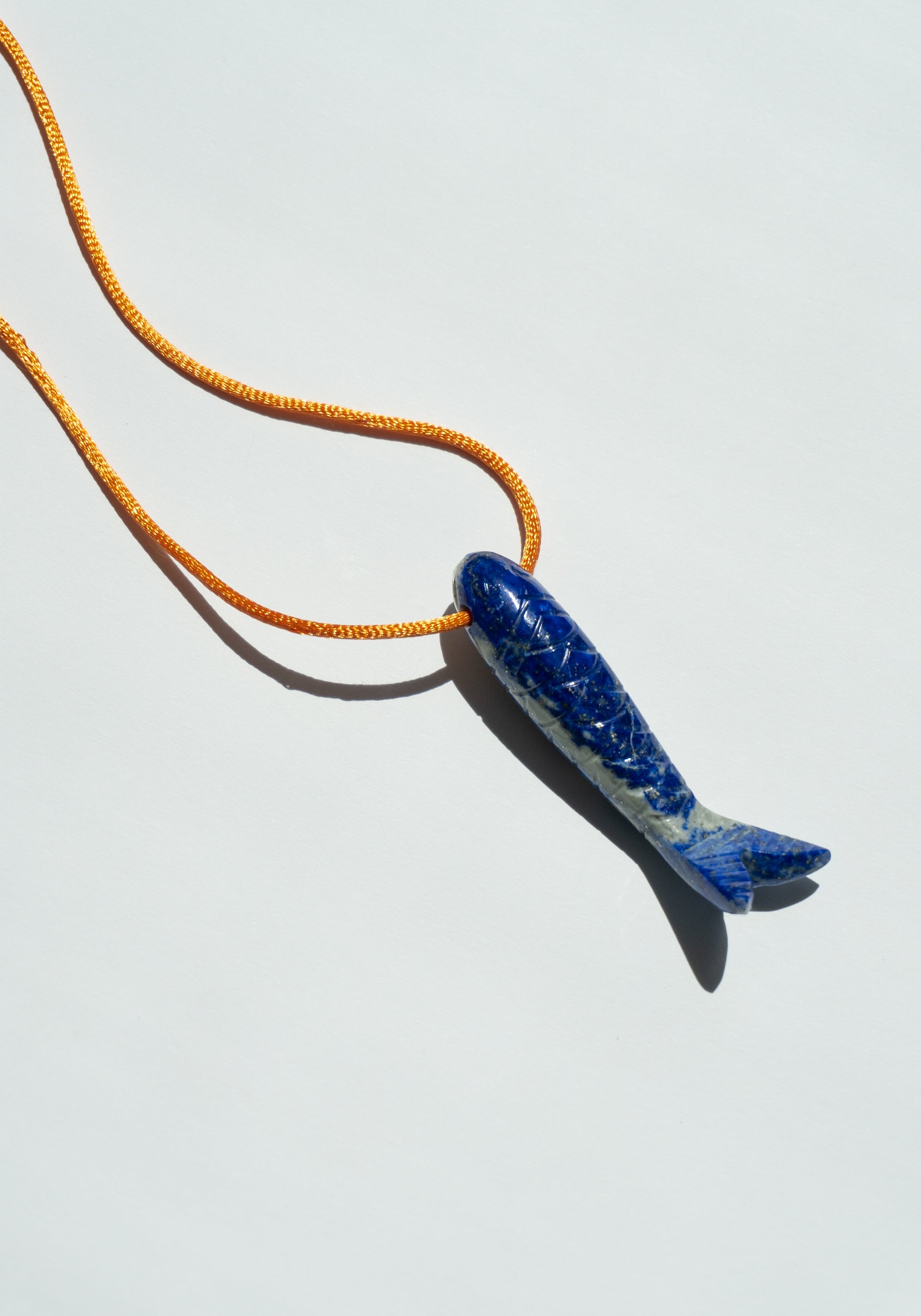 Blooming Dreamer Lapis Fish Pendant Necklace