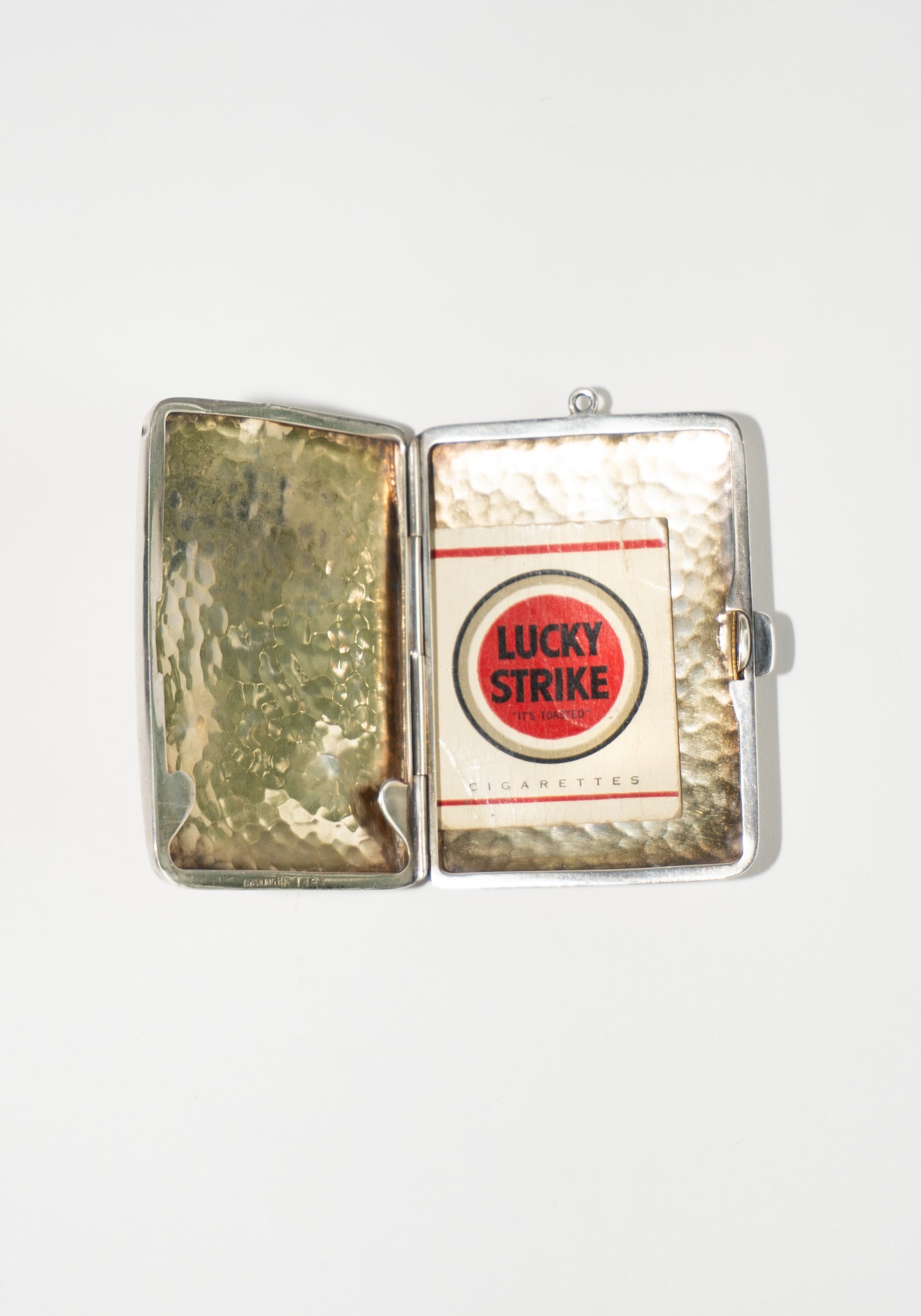 Vintage Hammered Sterling Silver Match Case Pendant