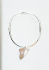 Vintage Sterling Mother of Pearl Triangle Pendant