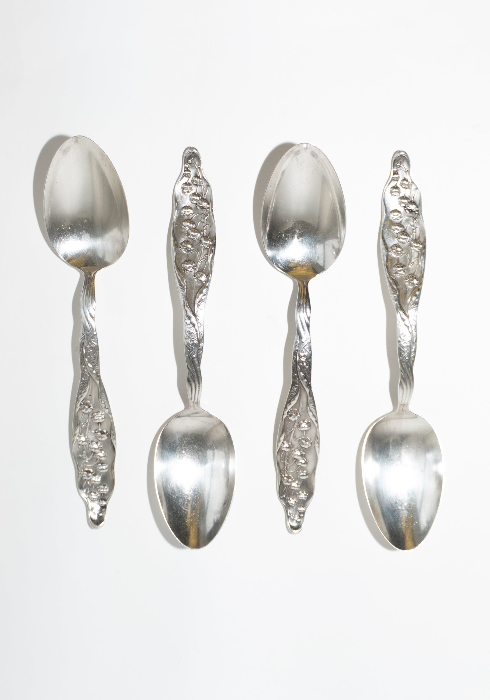 Vintage Silver Lily of the Valley Spoon Set
