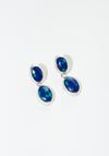 Vintage Sterling Azurite Drop Earrings