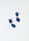 Vintage Sterling Azurite Drop Earrings
