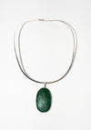Vintage Sterling and Malachite Pendant