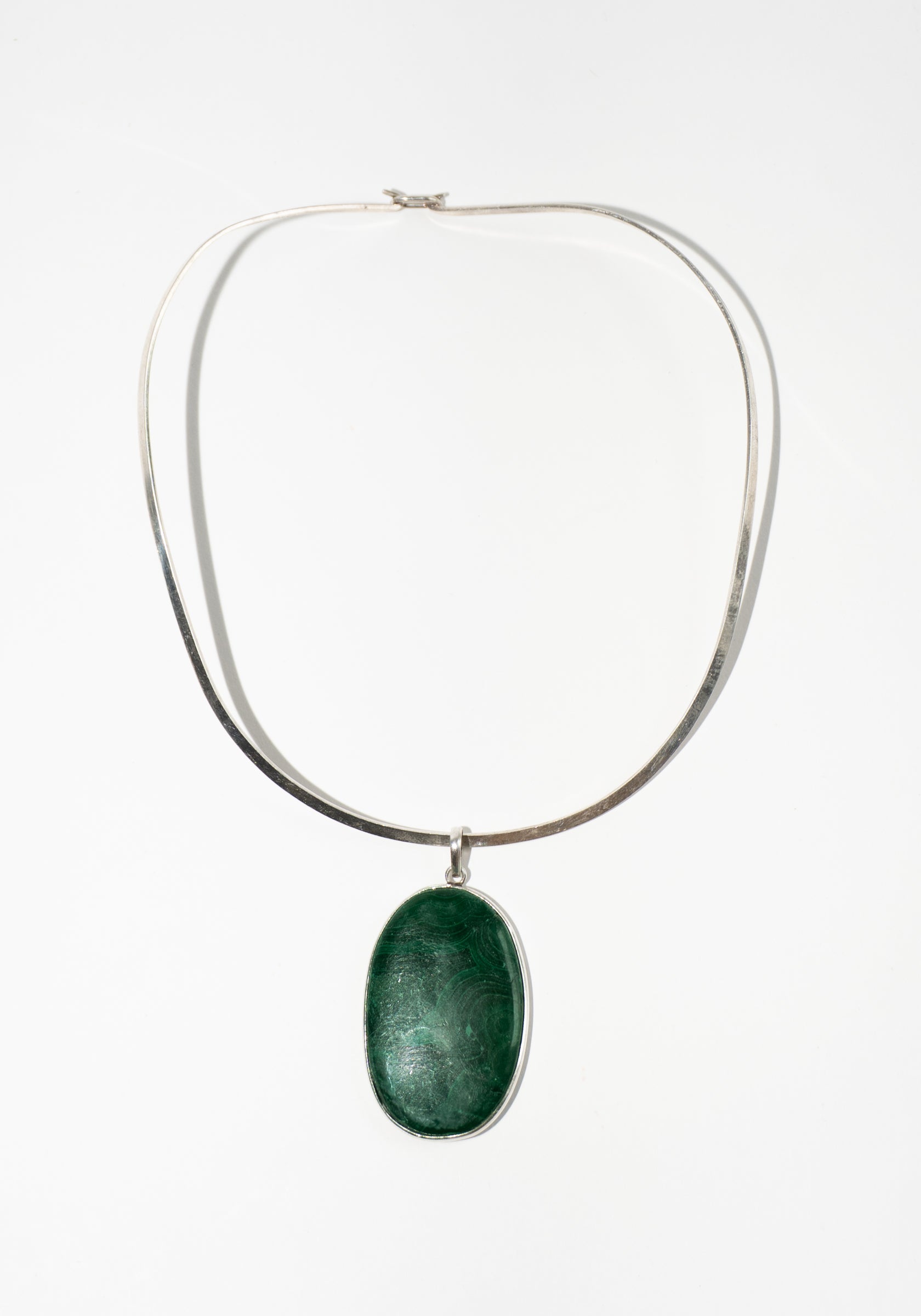 Vintage Sterling and Malachite Pendant