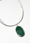 Vintage Sterling and Malachite Pendant