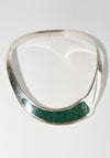 Vintage Sterling Silver and Malachite Collar
