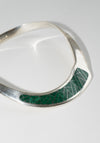 Vintage Sterling Silver and Malachite Collar