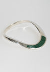 Vintage Sterling Silver and Malachite Collar