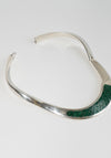Vintage Sterling Silver and Malachite Collar