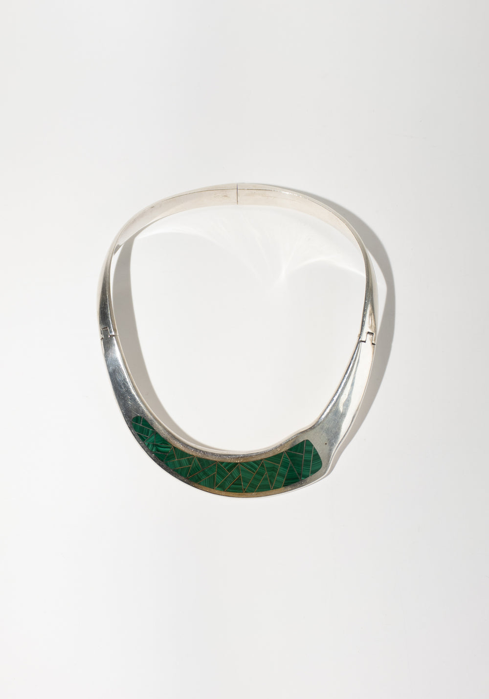Vintage Sterling Silver and Malachite Collar