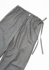 Wool Tie Pant in Grey