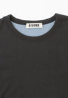 B Sides Double Tee in Dark Grey and Light Blue

