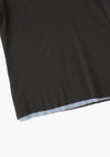 B Sides Double Tee in Dark Grey and Light Blue

