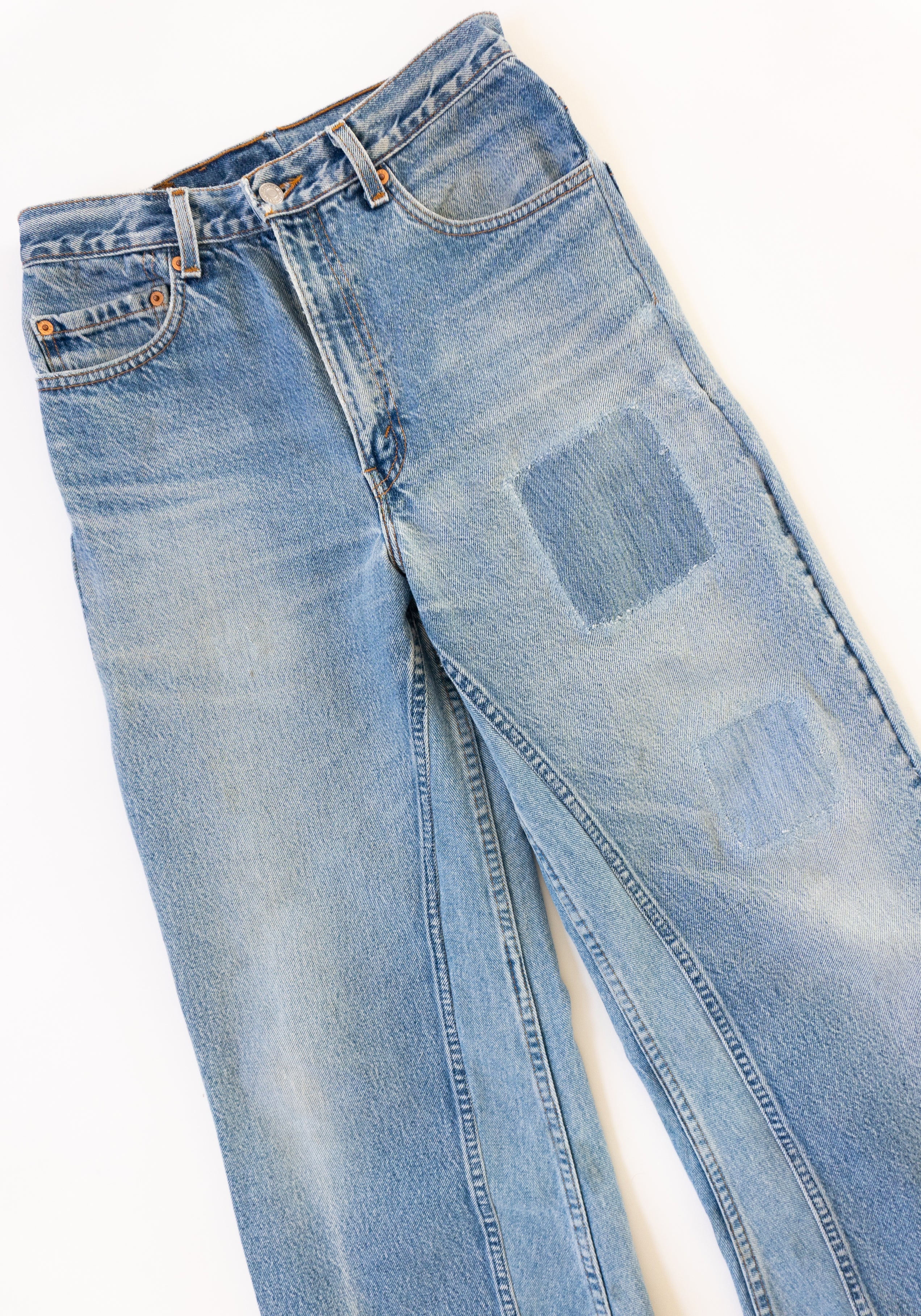 B Sides Vintage Reworked Culotte Jean in Vintage Indigo