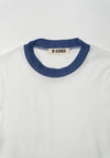 B Sides Ringer Tee in White and Blue

