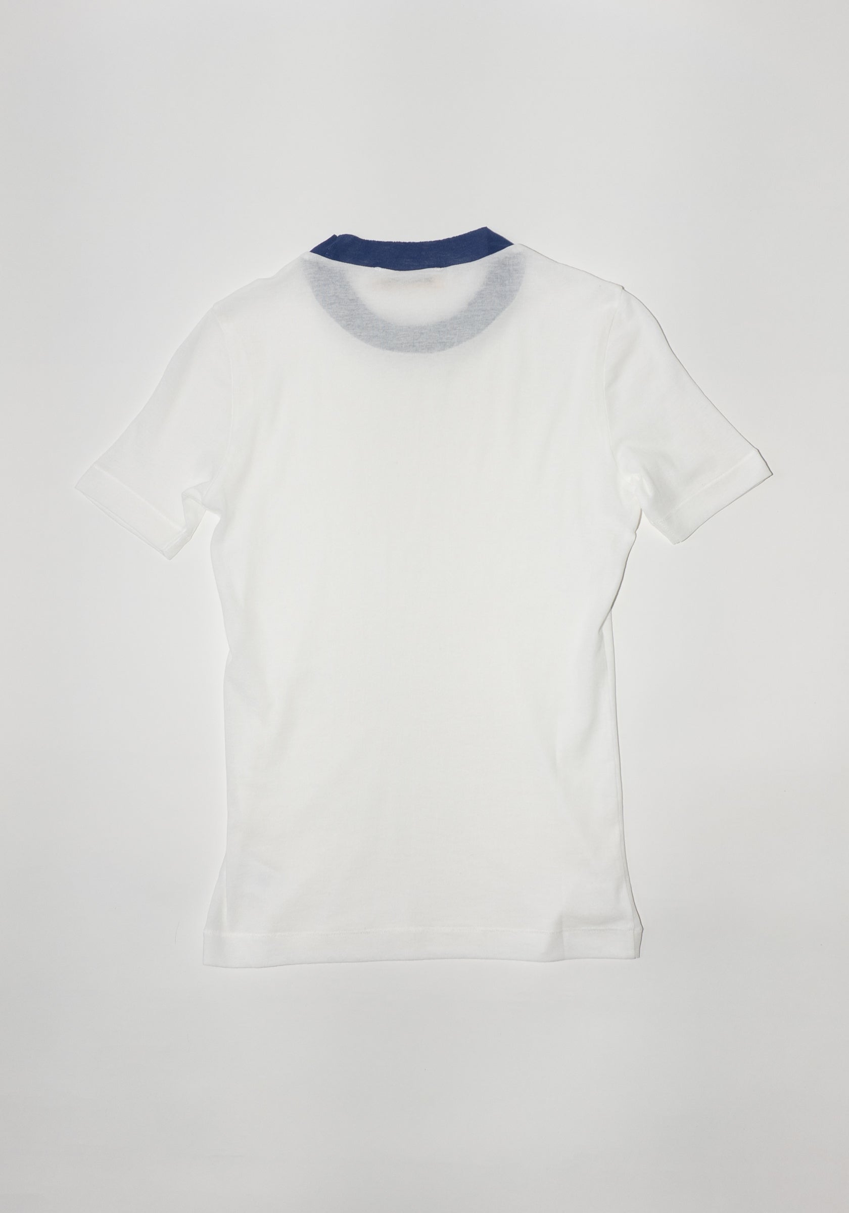 B Sides Ringer Tee in White and Blue

