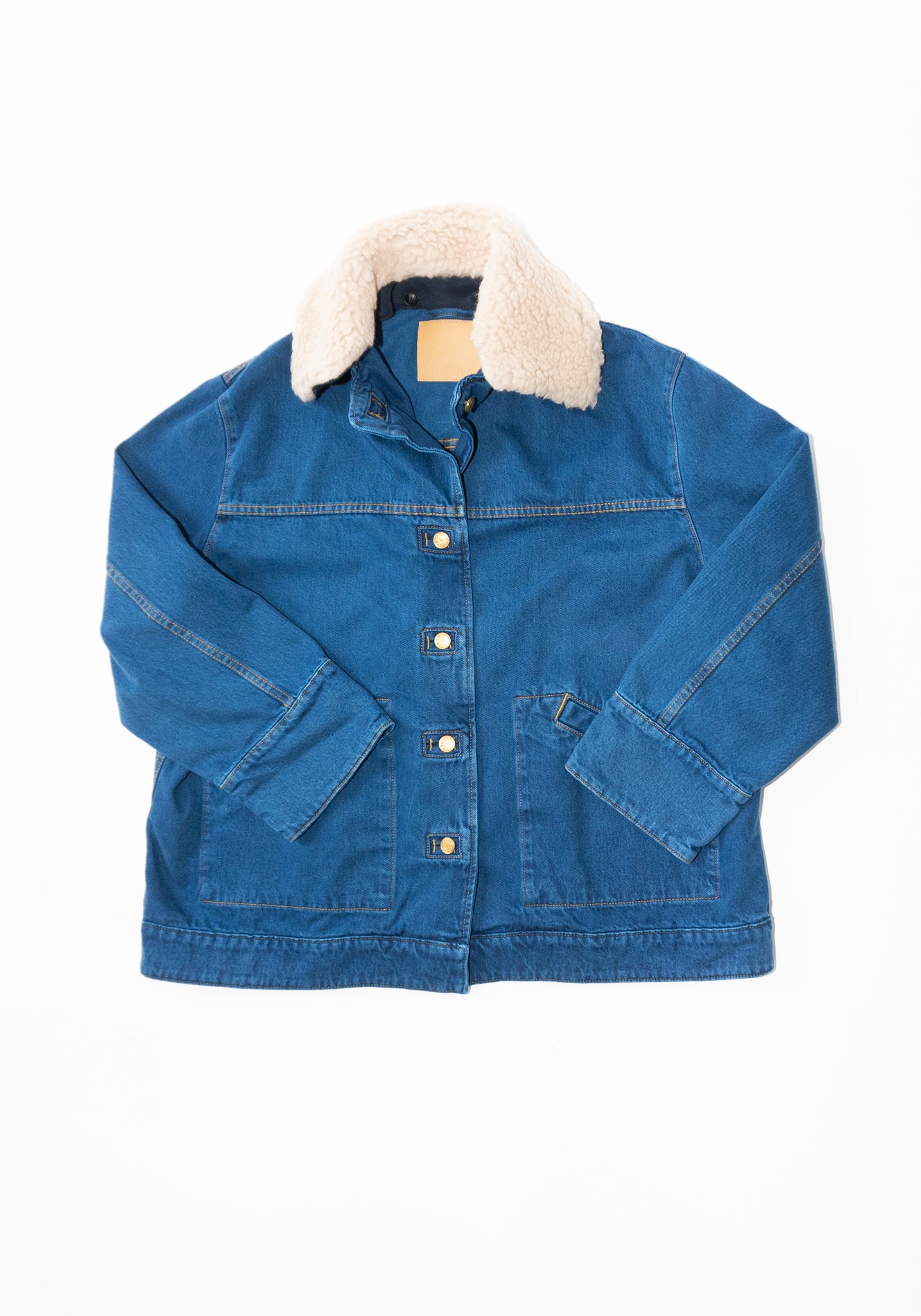 B Sides Stadium Jacket Sherpa Collar in Van Blue / Oatmeal Sherpa Collar –  VESTIGE