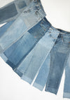 B Sides Vintage Reworked Straight Patchwork Jeans