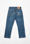 B Sides Vintage Reworked Straight Patchwork Jeans