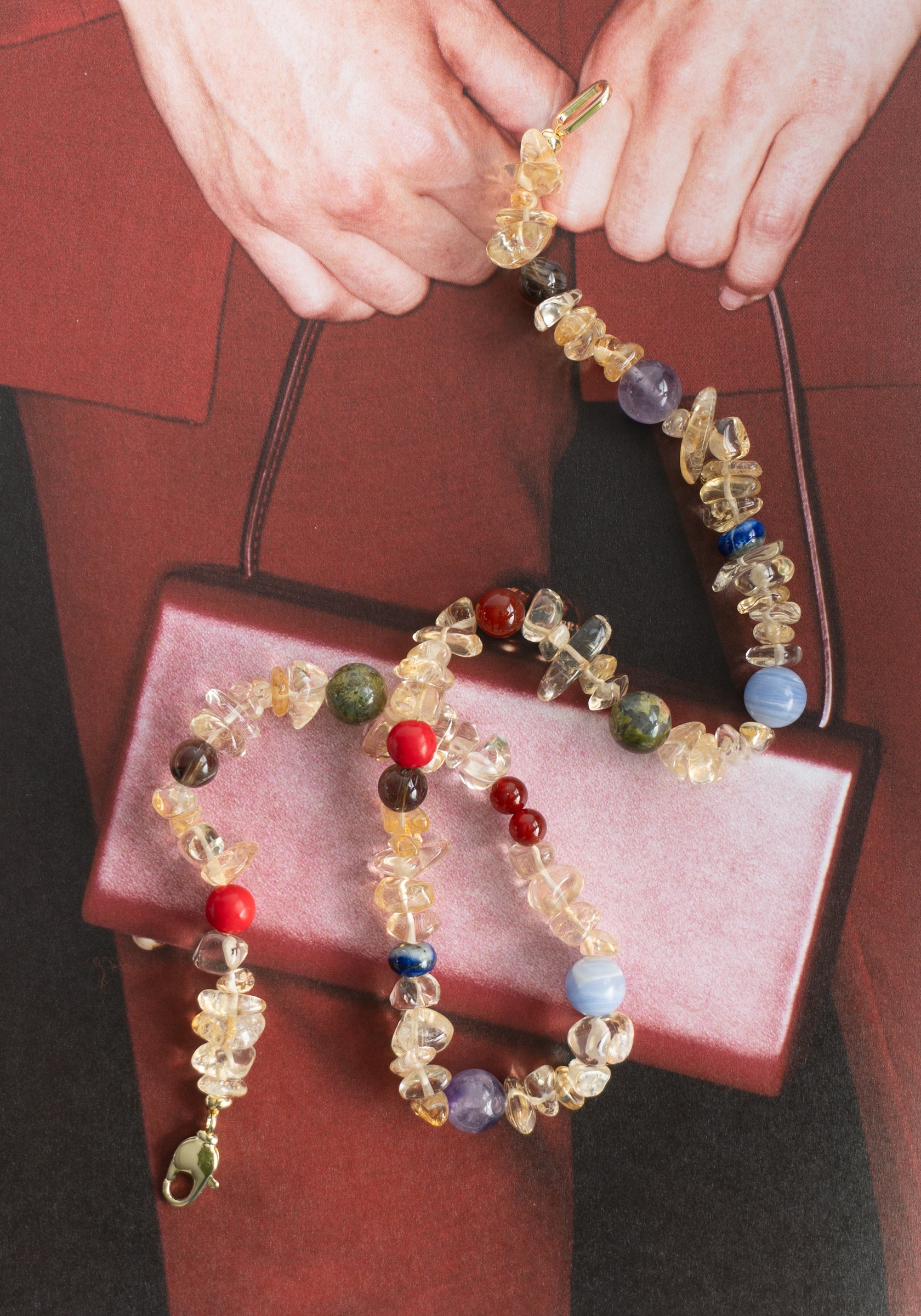 Carlo Necklace in Citrine and Multi Gem